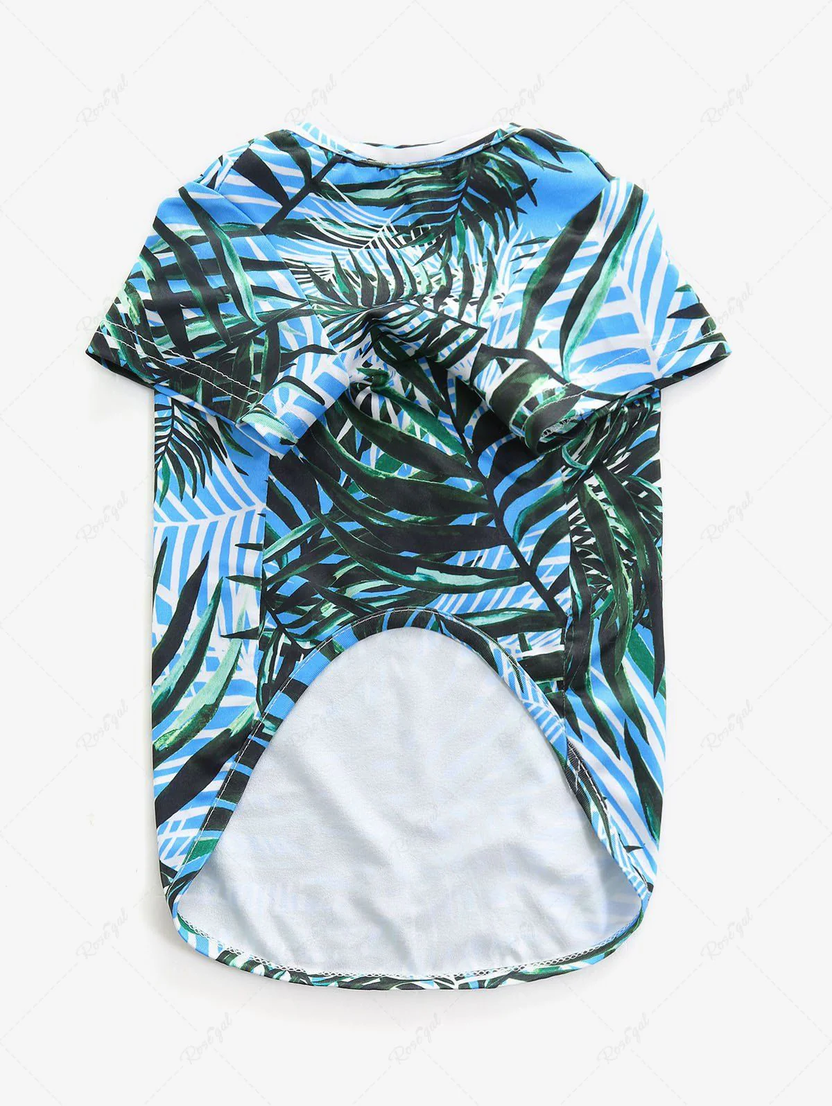 Pet's Tropical Leaf Printed Hawaii T-shirt - Image 6
