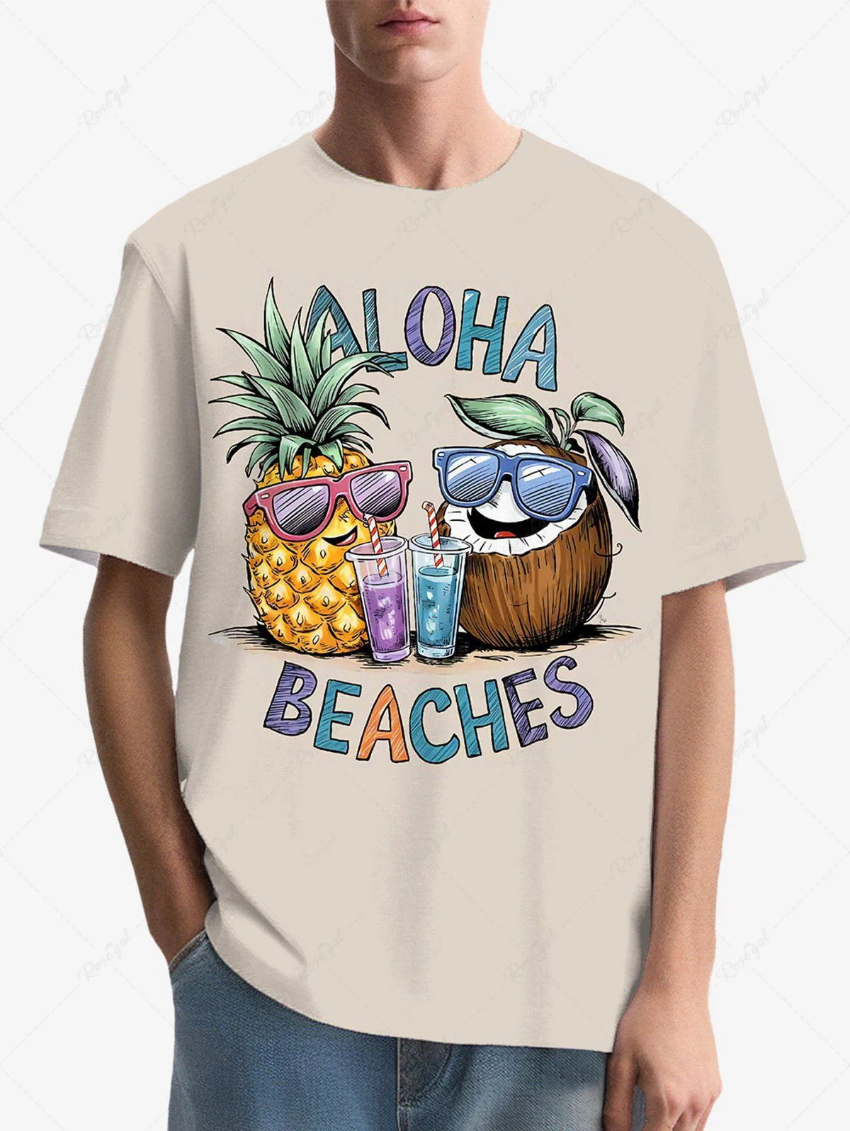 Hawaii Pineapple Coconut Juice Letters Print T-shirt Tank Top Dog And Owner Matching Outfits - Image 7