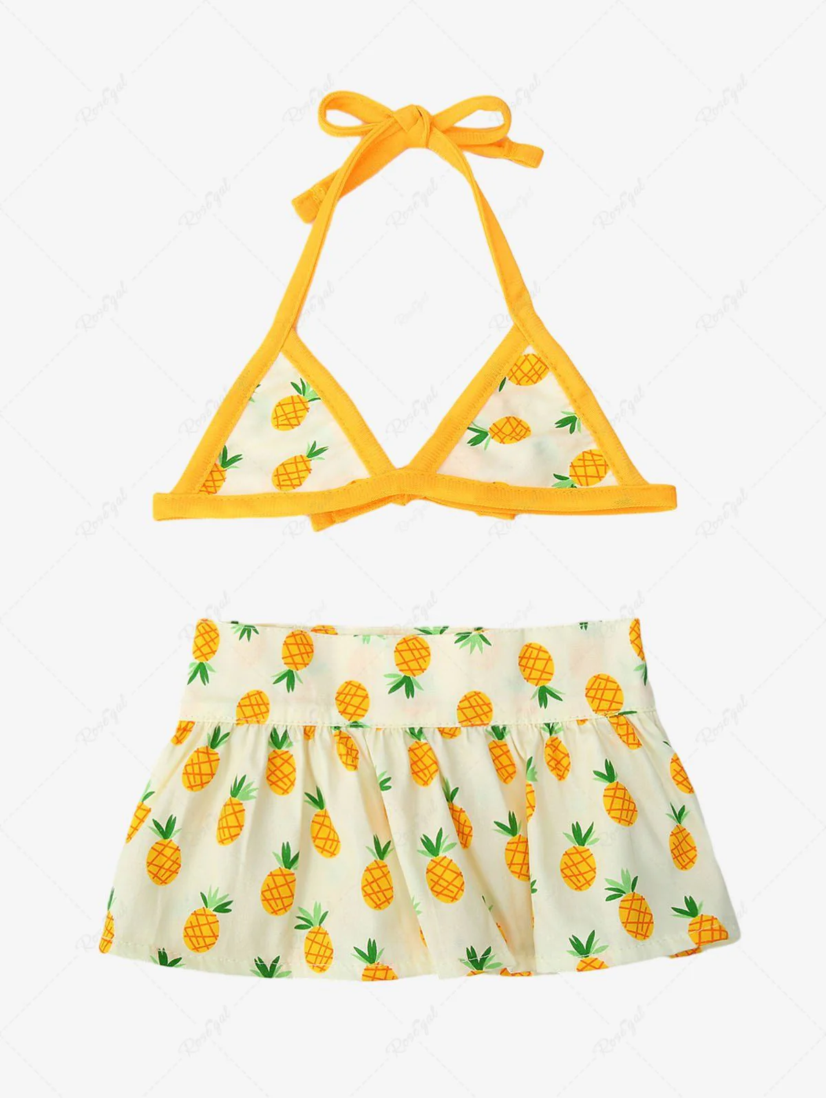 Pineapple Print Hawaii Shirt Bikini Dog And Owner Matching Outfits - Image 5