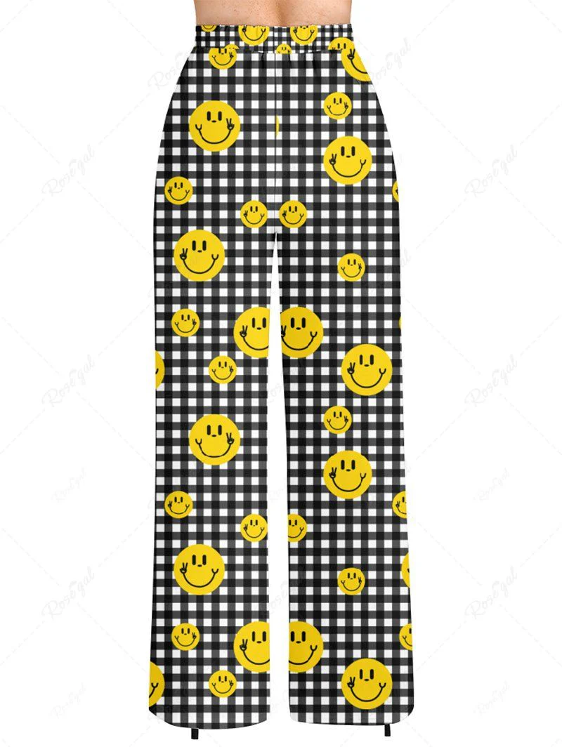 Plaid Smile Face Print Pants Pajama Dog And Owner Matching Outfits - Image 9
