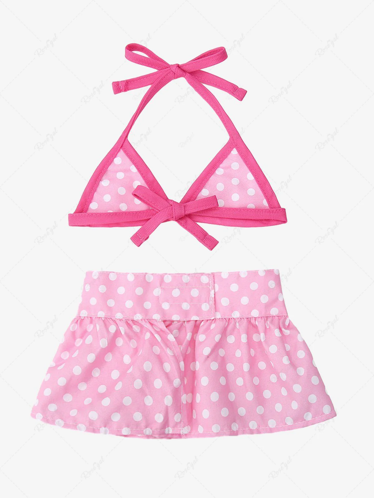 Polka Dot Print Hawaii Shirt Bikini Dog And Owner Matching Outfits - Image 6