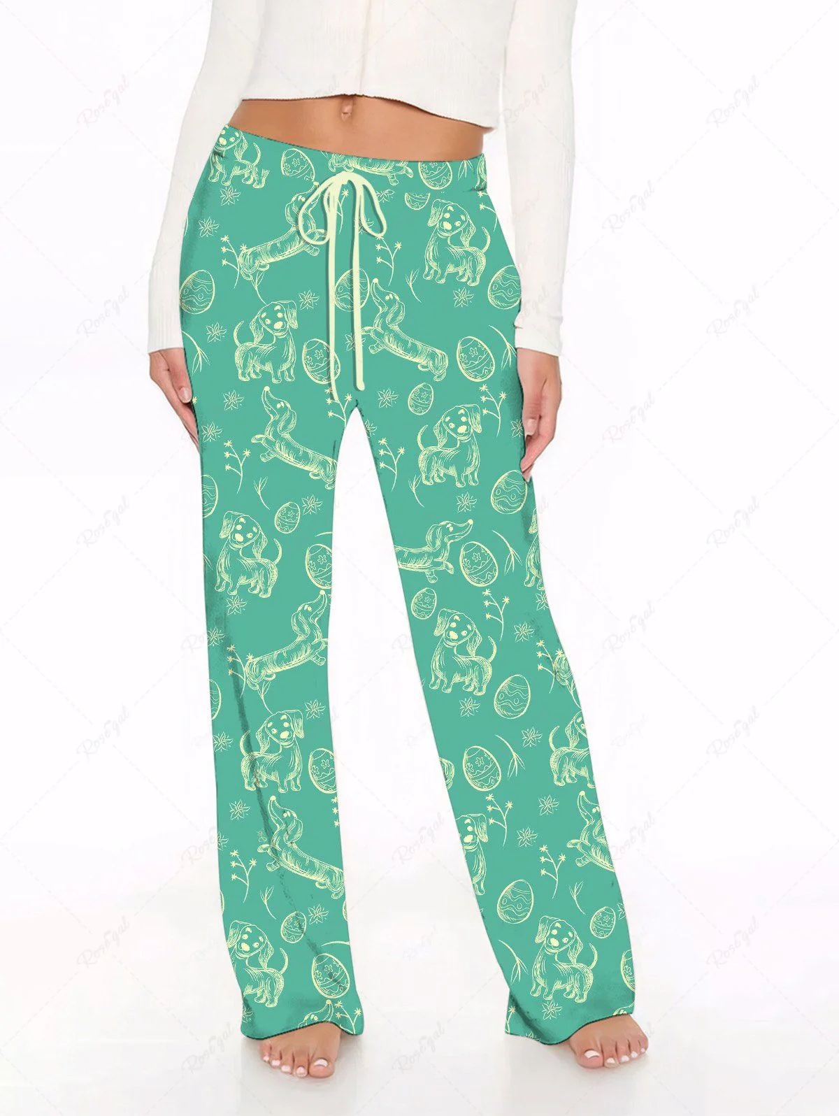 Puppy Easter Egg Print Pants Shirts Dog And Owner Matching Outfits - Image 4