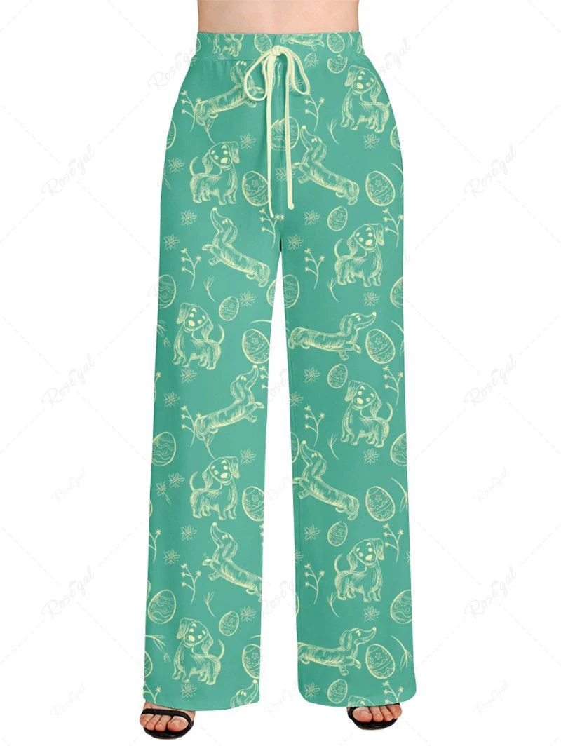 Puppy Easter Egg Print Pants Shirts Dog And Owner Matching Outfits - Image 6
